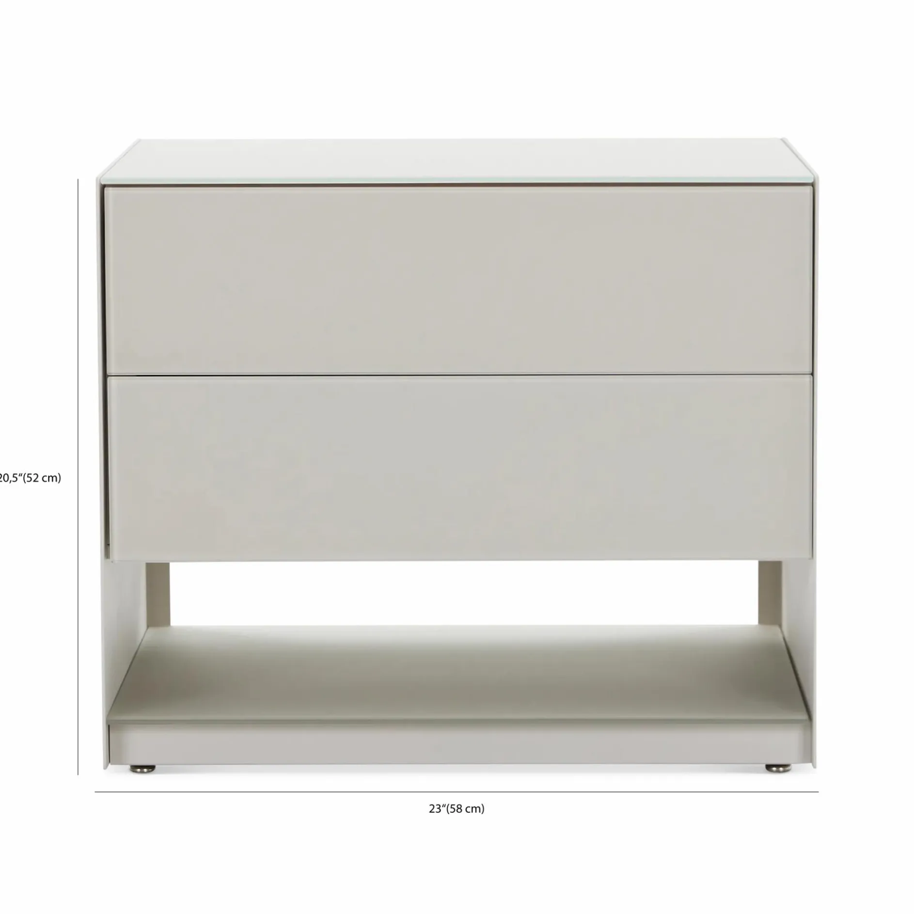 Absolute - 2-Drawer Nightstand with 2 Drawers by Trica