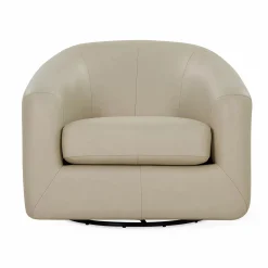 Aksel - Leather Swivel Armchair