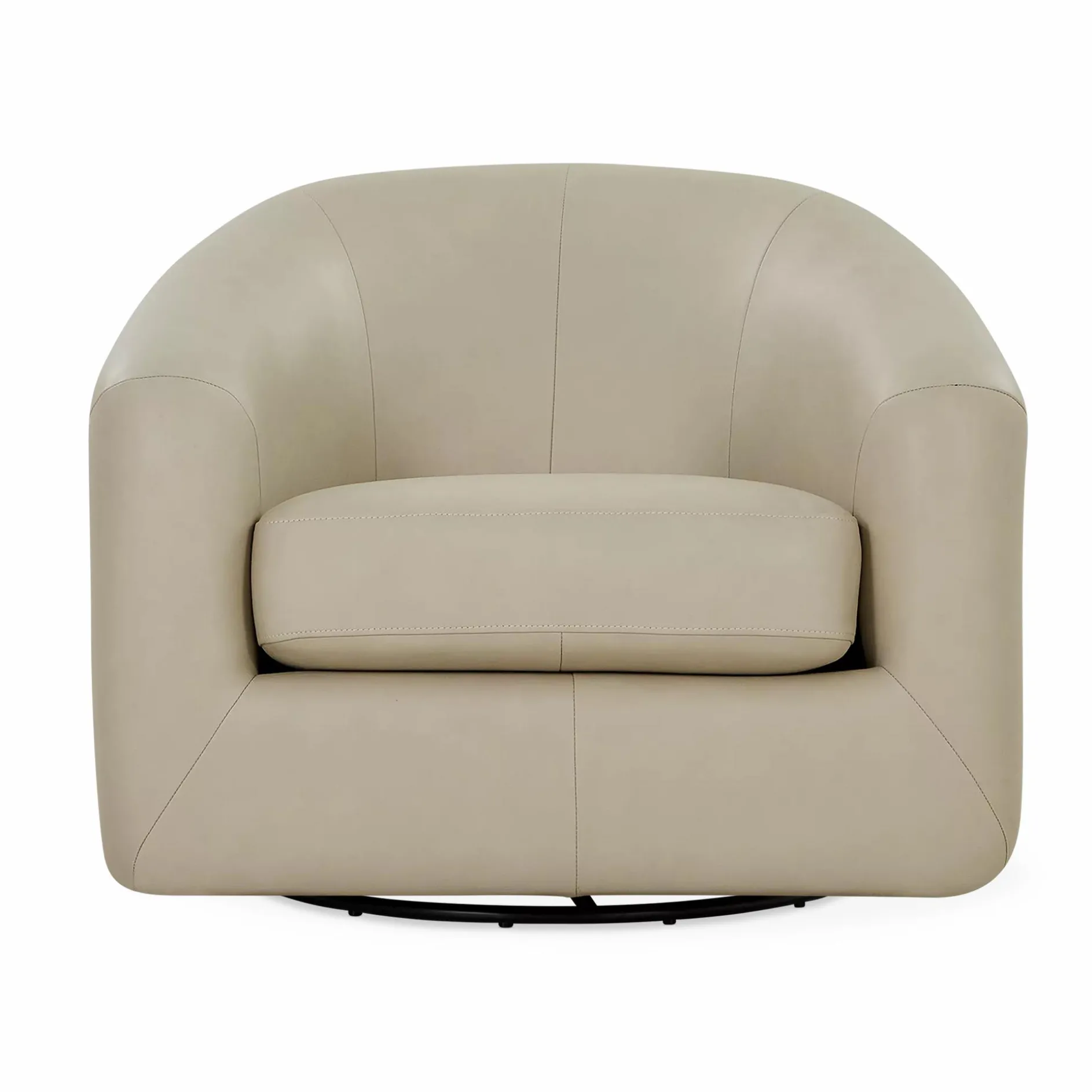 Aksel - Leather Swivel Armchair