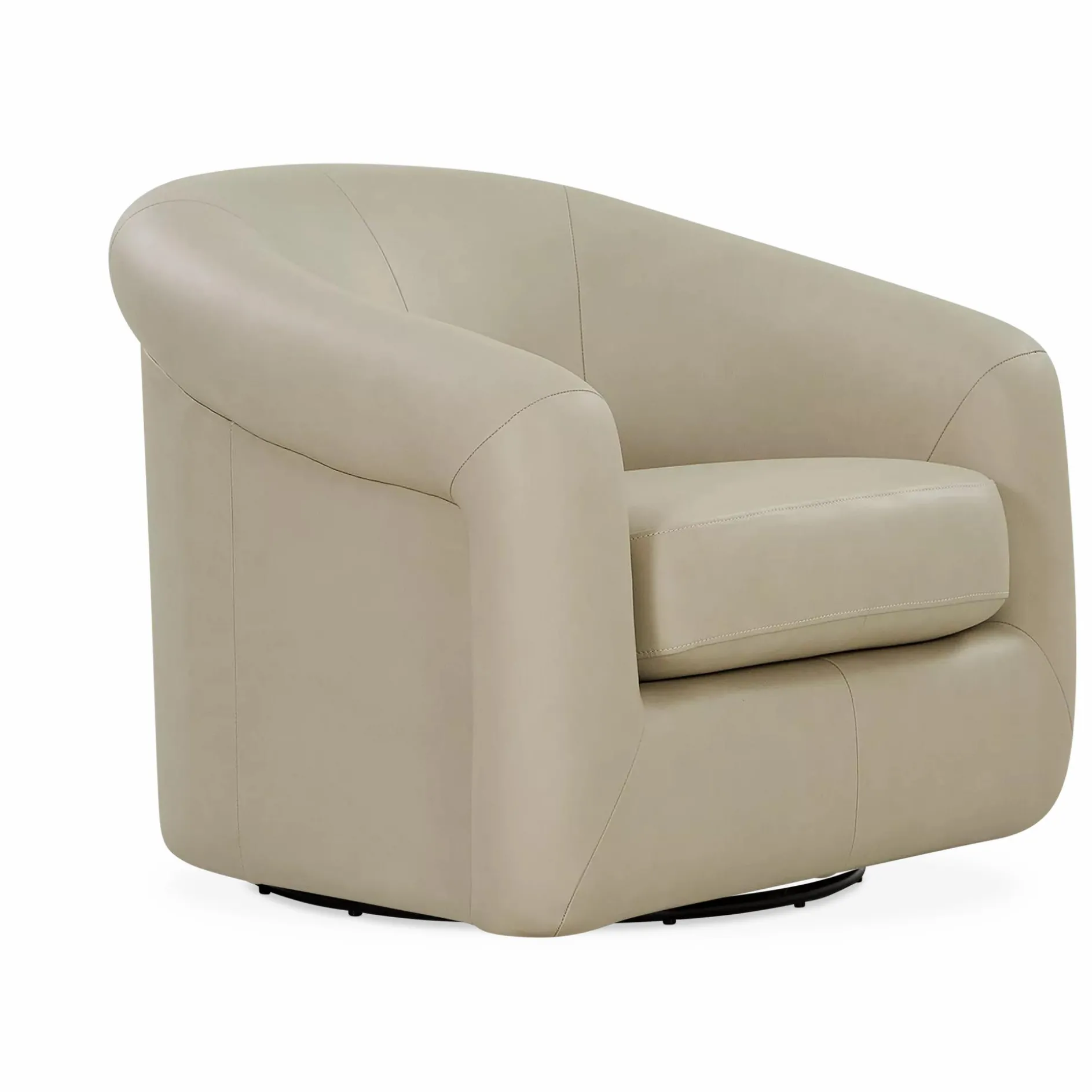 Aksel - Leather Swivel Armchair