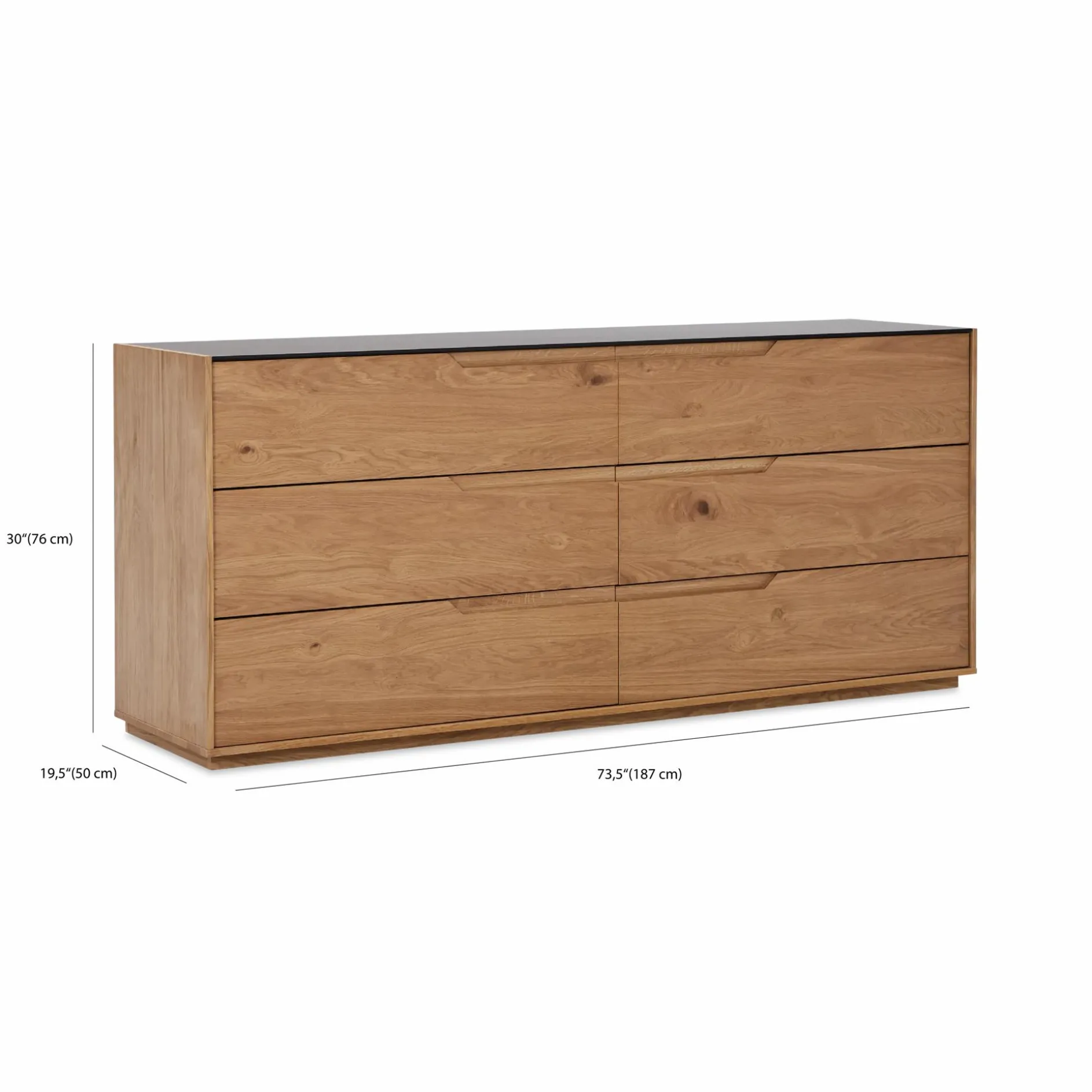 Alexia - 6-Drawer Wood Dresser by Mobican