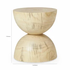 Aliza - Solid Pine Side Table by Four Hands