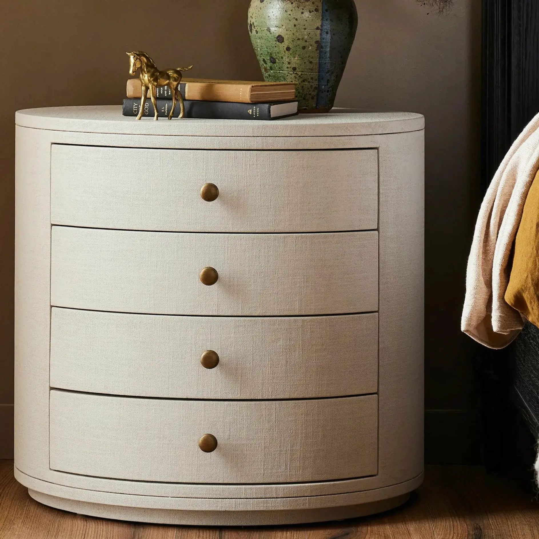 Amelia - Oval Nightstand by Four Hands