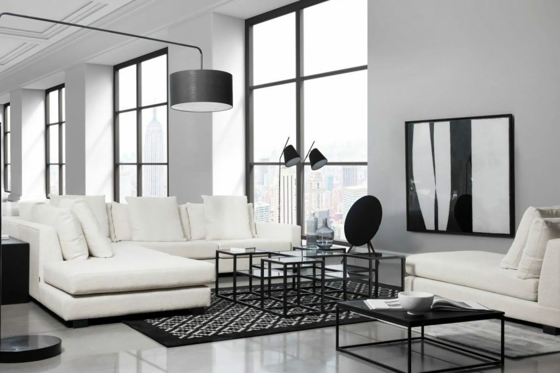 Ampio - Sectional Fabric Sofa by Romano