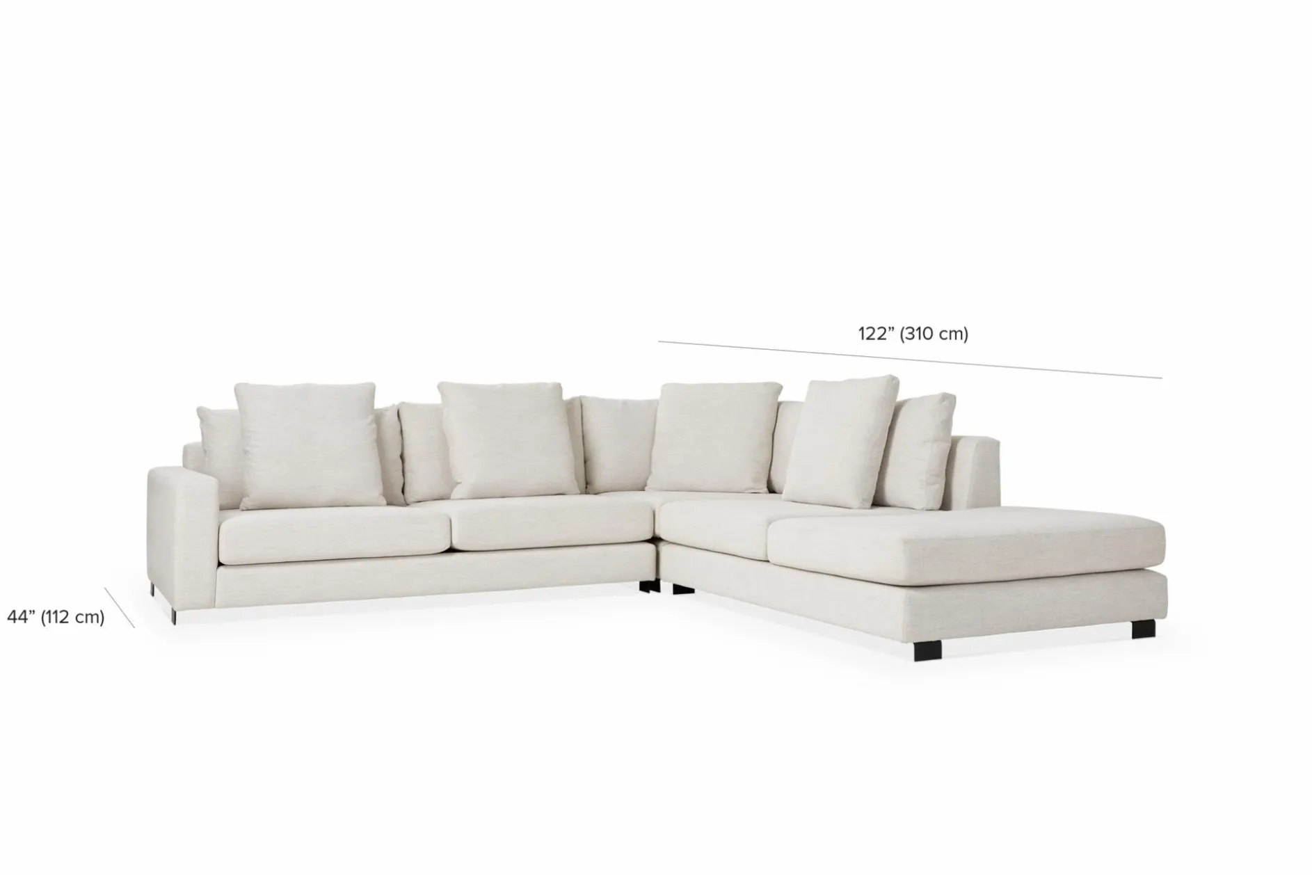Ampio - Sectional Fabric Sofa by Romano