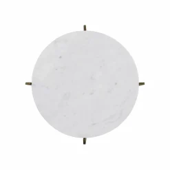 Anak - Marble and Antique Brass Side Table