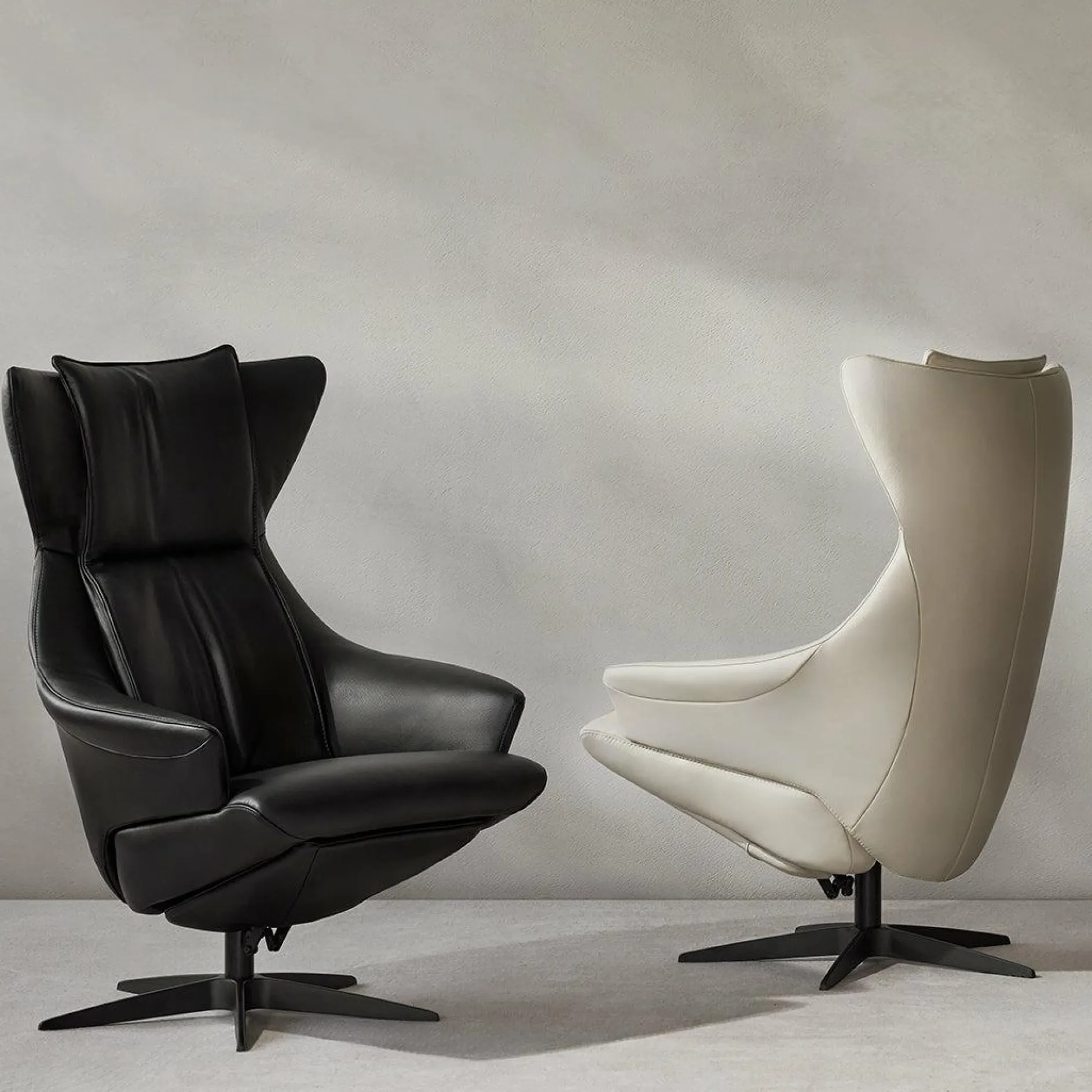 Arc 2008 - Power Reclining Swivel Leather Armchair by Gealux