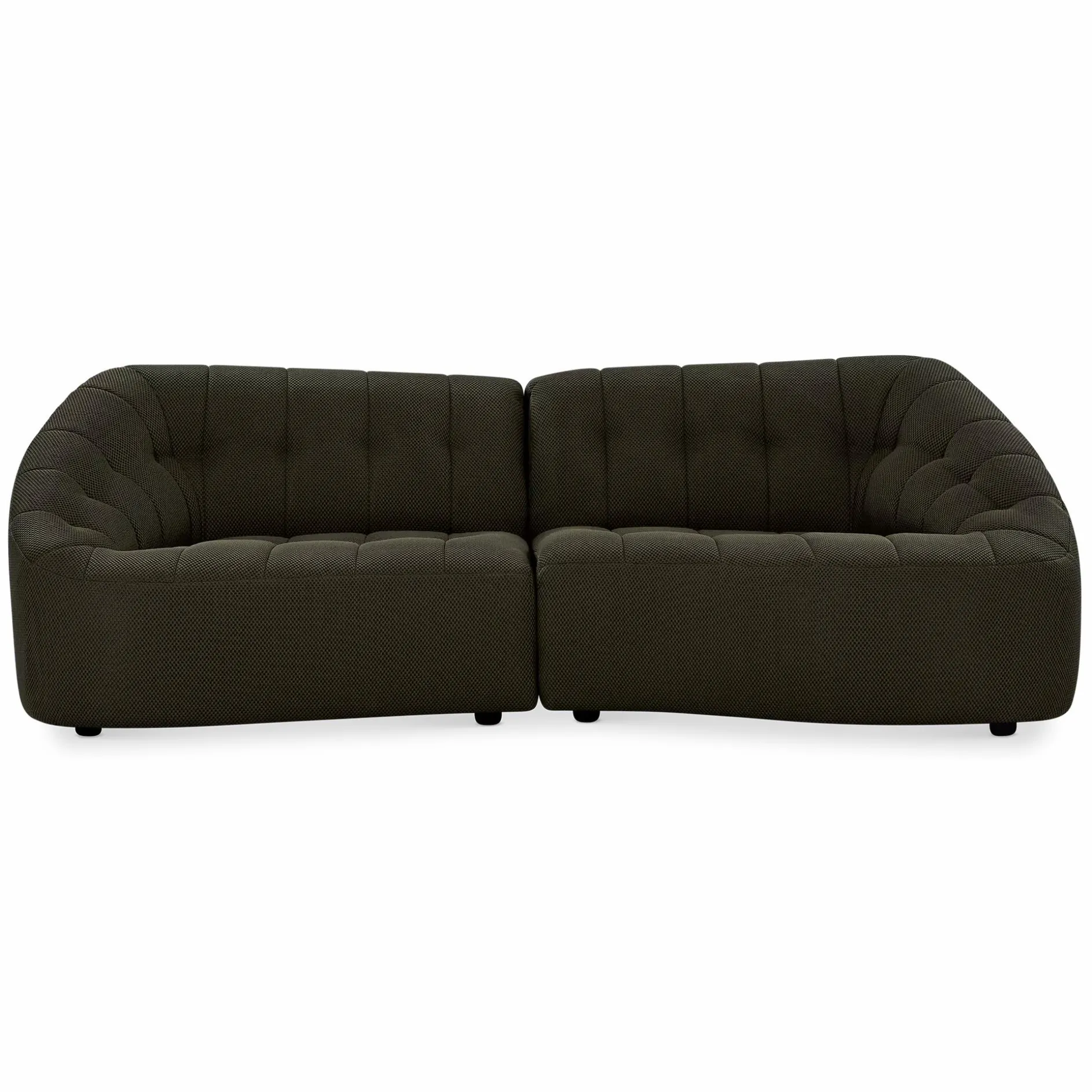 Armonia - Channel Tufted Fabric Sofa by Miki Ferrari
