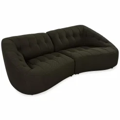 Armonia - Channel Tufted Fabric Sofa by Miki Ferrari