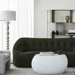 Armonia - Channel Tufted Fabric Sofa by Miki Ferrari