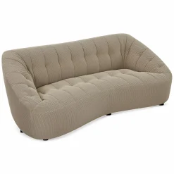 Armonia - Channel Tufted Fabric Sofa by Miki Ferrari