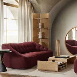 Armonia - Channel Tufted Fabric Sofa by Miki Ferrari