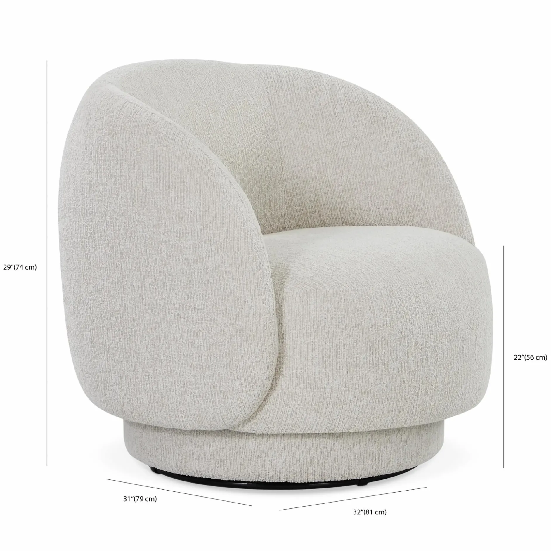 Ava - Swivel Chair by Furninova