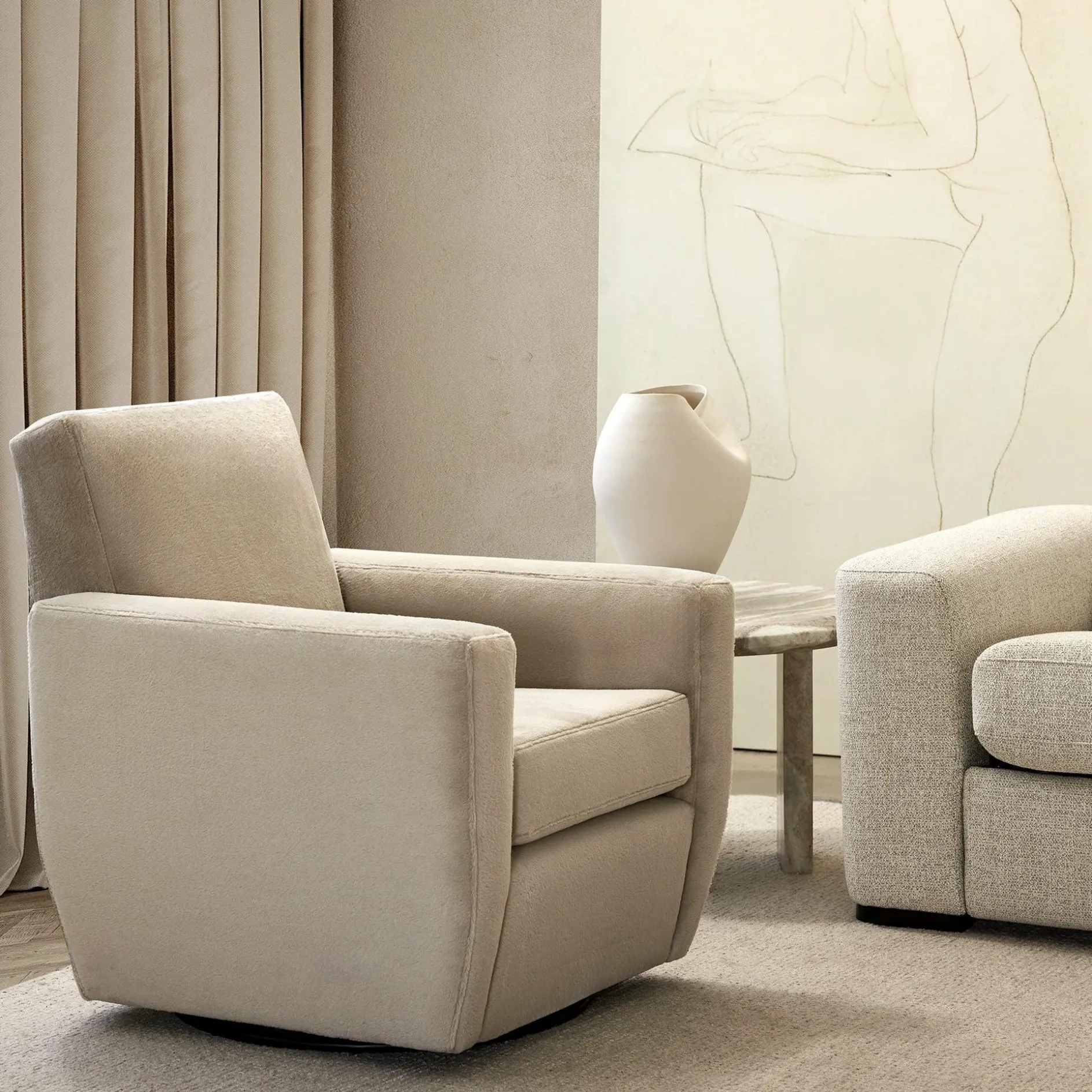 Avalon - Swivel Armchair by Romano