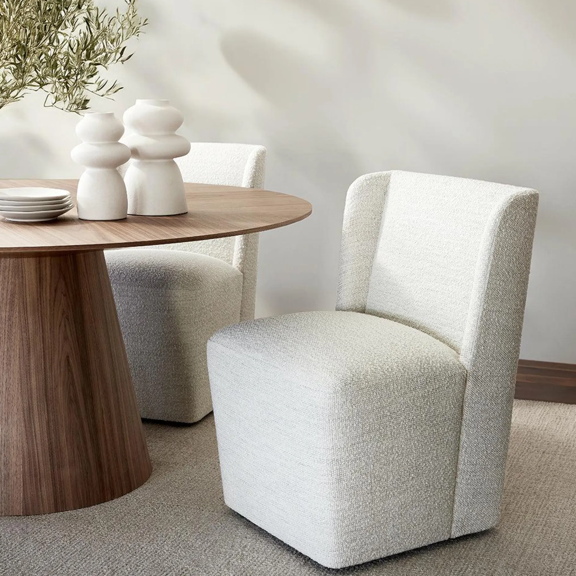 Avra - Dining Chair With Casters