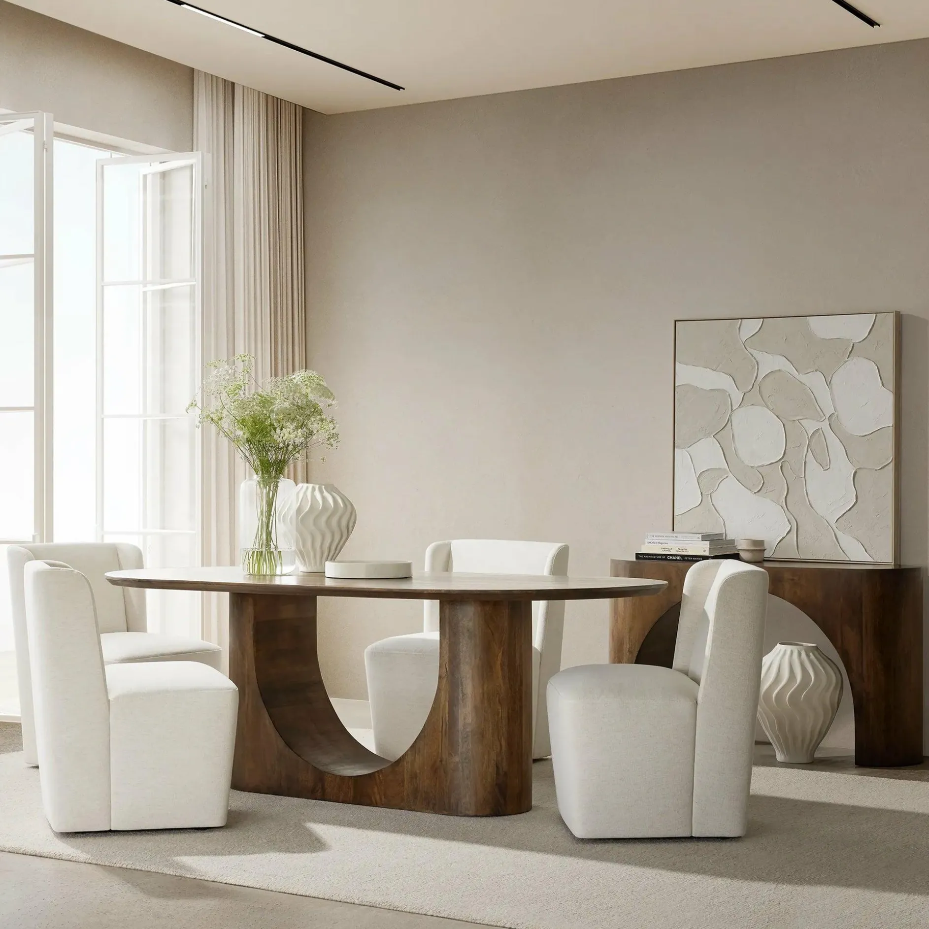 Avra - Dining Chair With Casters