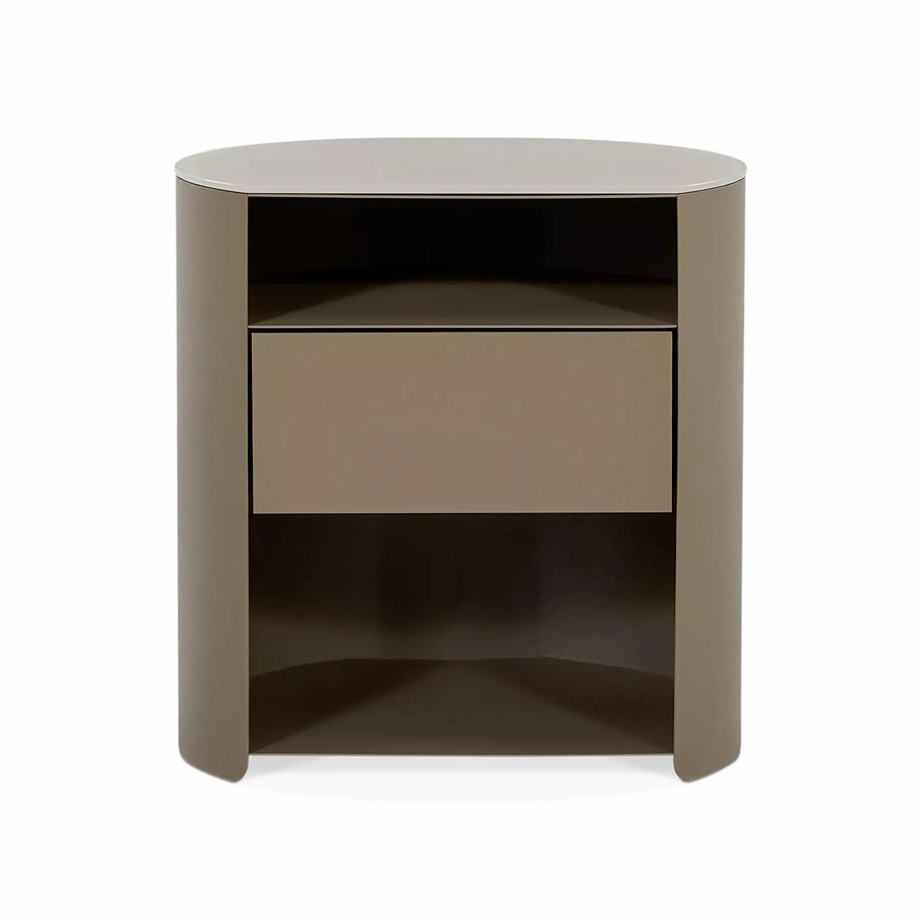 Bean - Nightstand with Glass Top