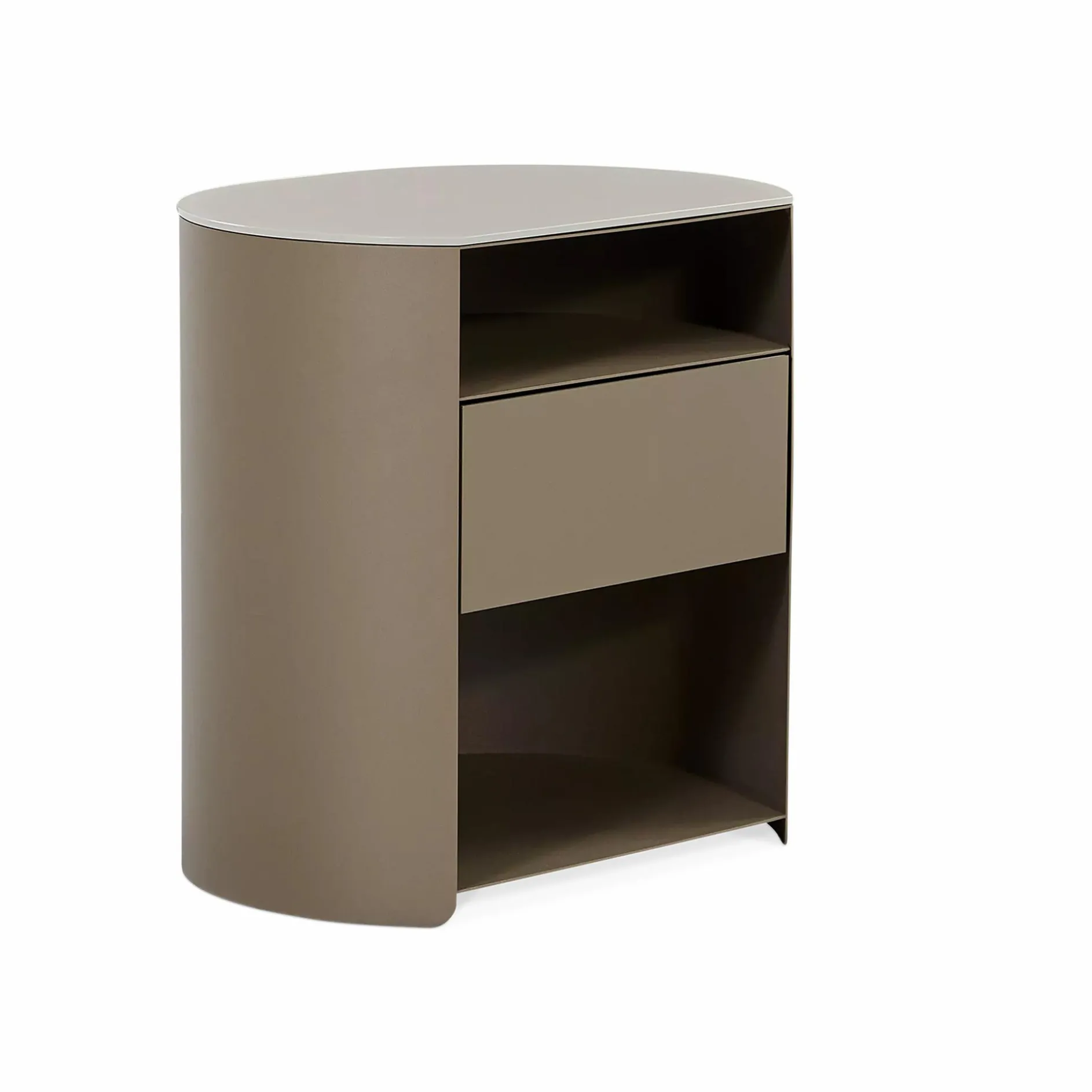 Bean - Nightstand with Glass Top
