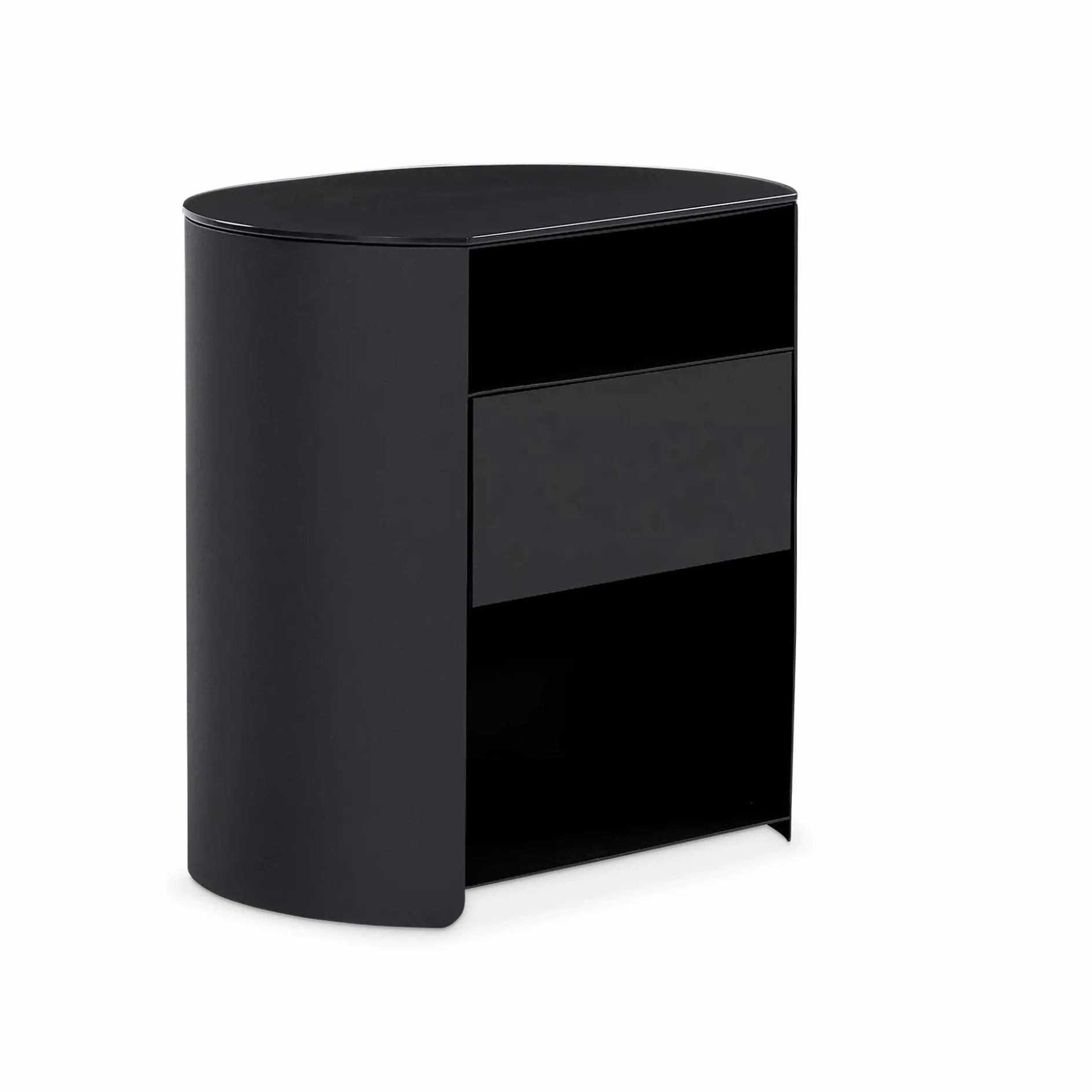 Bean - Nightstand with Glass Top
