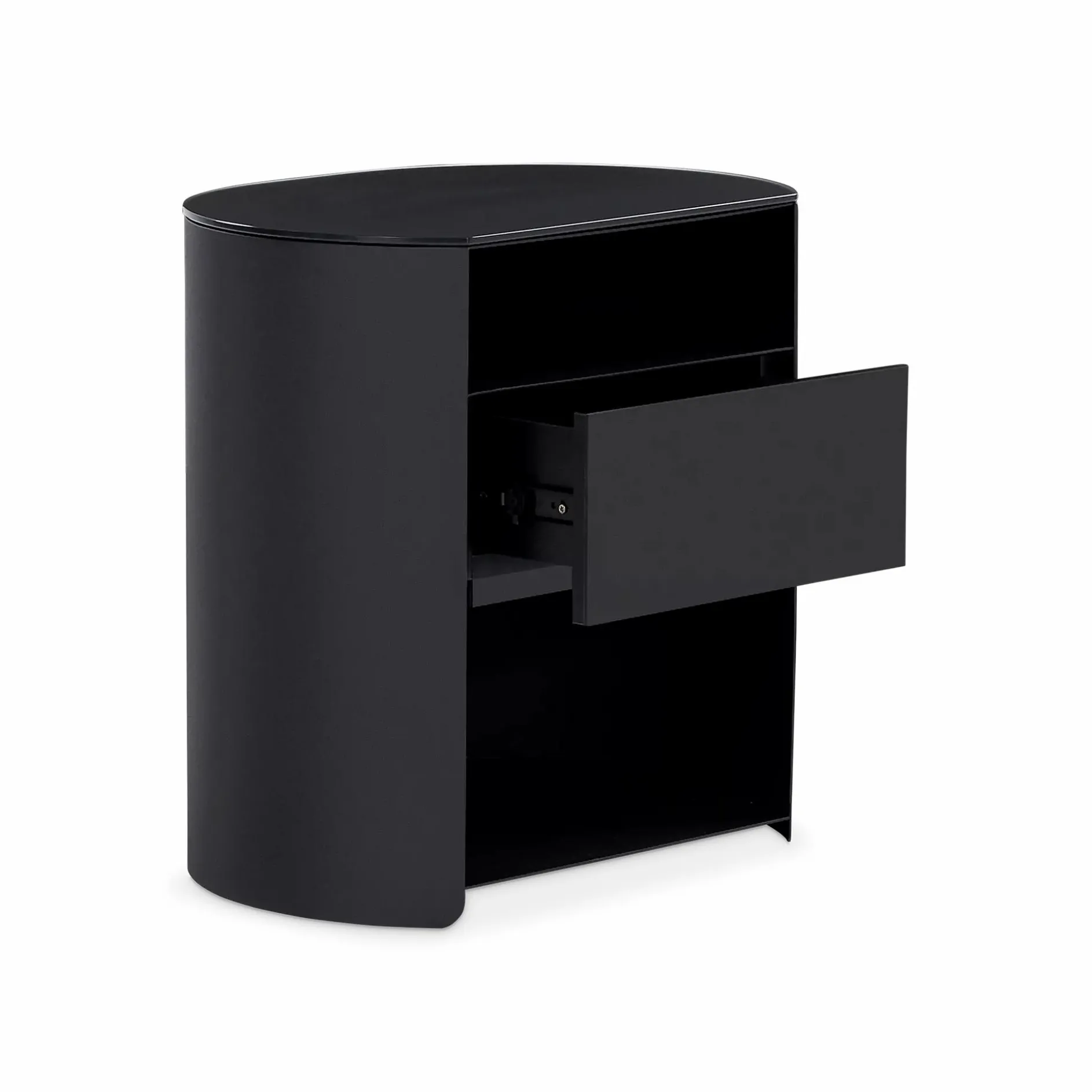 Bean - Nightstand with Glass Top
