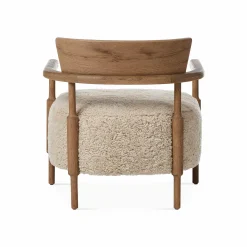 Bennett - Solid Oak and Shearling Armchair by Four Hands