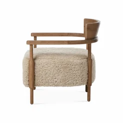 Bennett - Solid Oak and Shearling Armchair by Four Hands