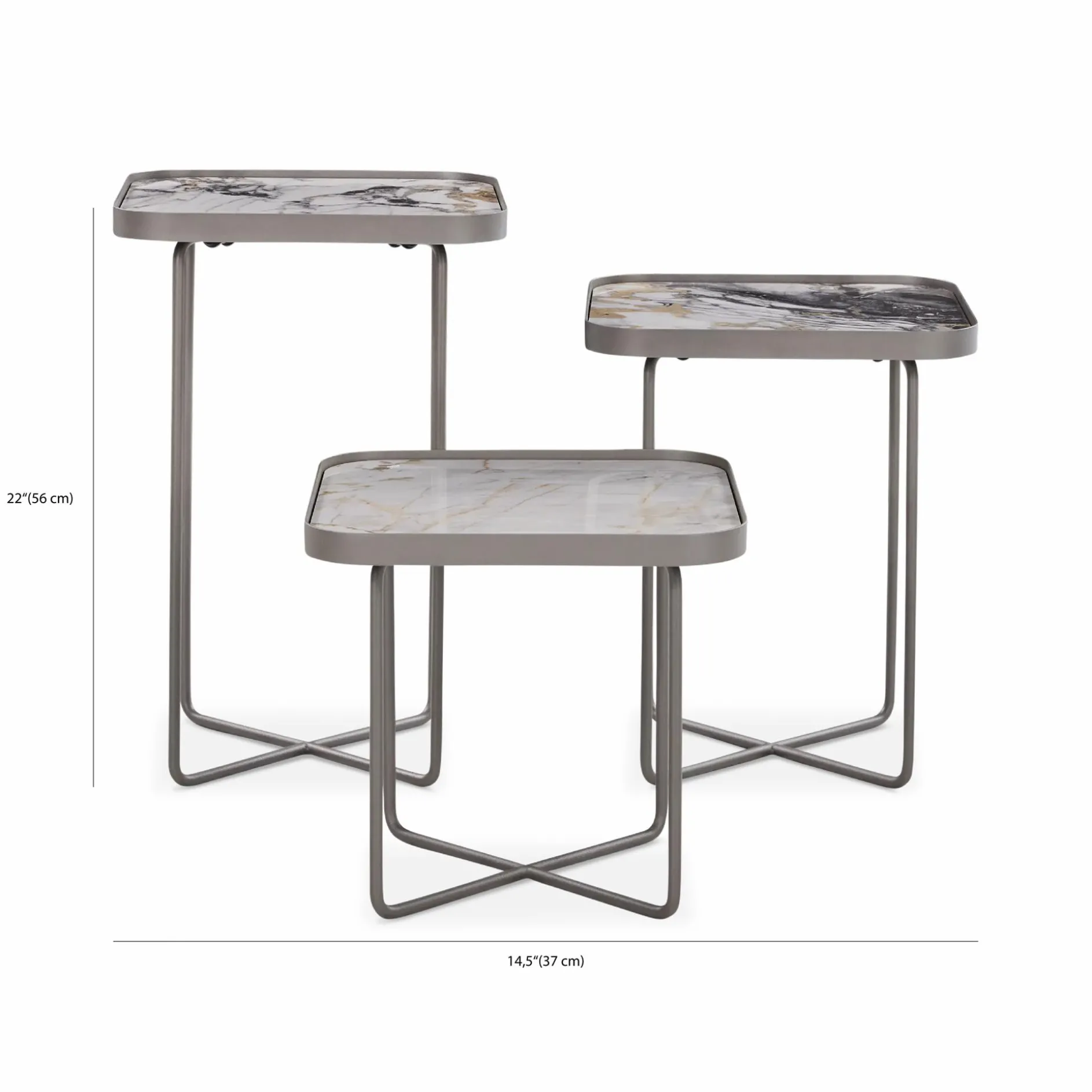 Benny - Set of 3 Side Tables by Cattelan Italia