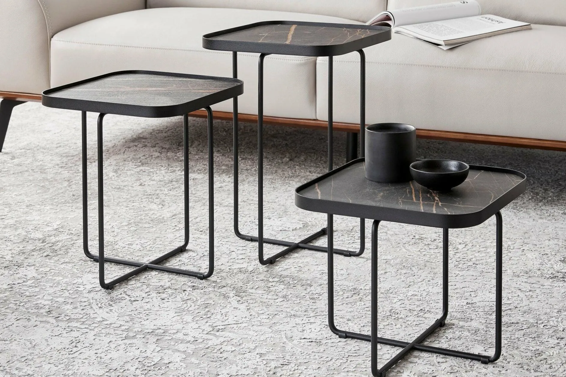 Benny - Set of 3 Side Tables by Cattelan Italia