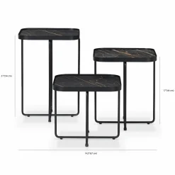 Benny - Set of 3 Side Tables by Cattelan Italia
