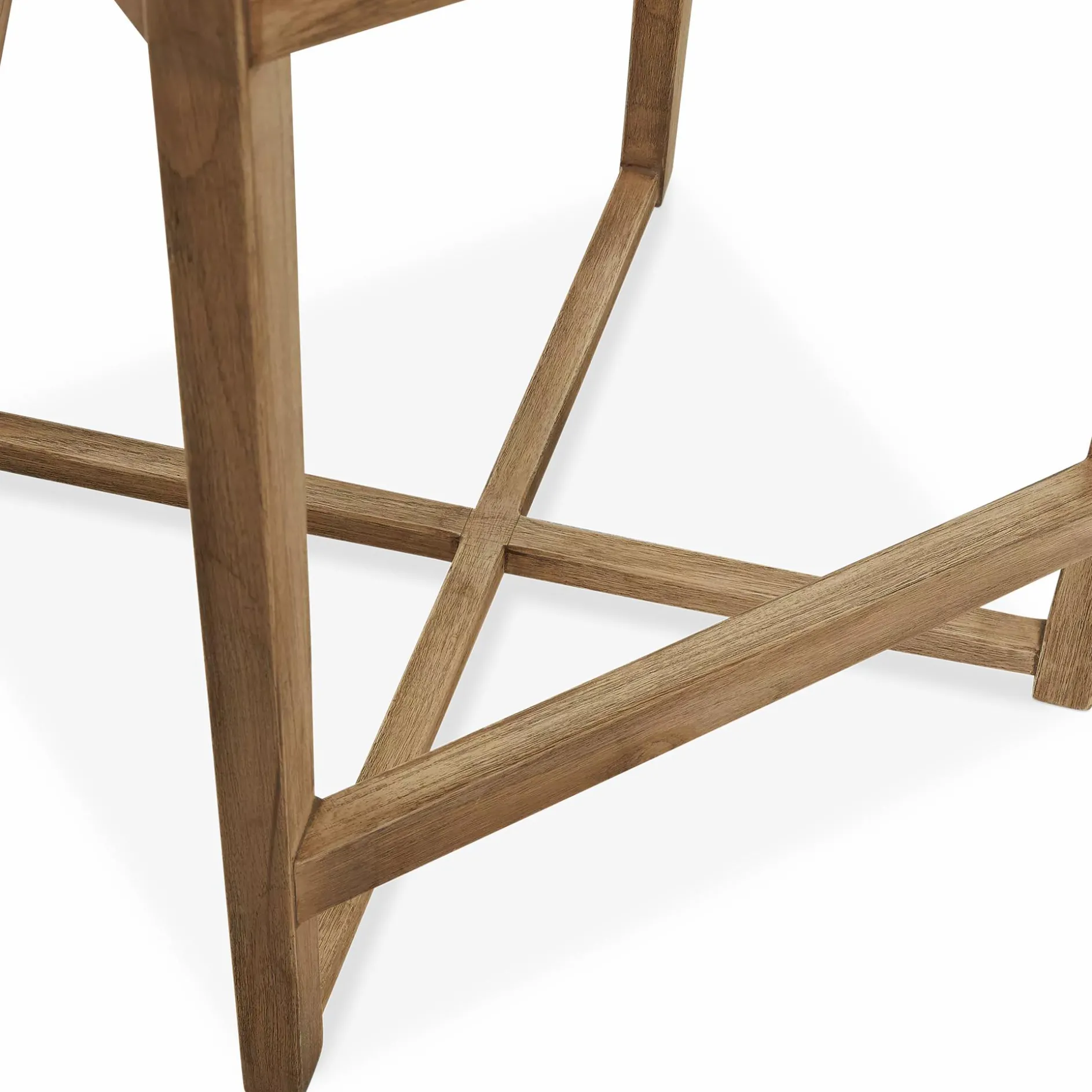 Binah - Teak Wood And Rattan Counter Stool