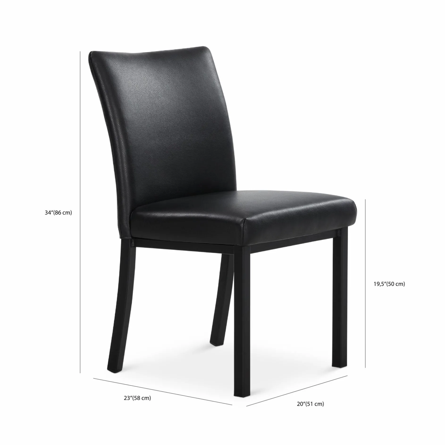 Biscaro - Padded Faux Leather Upholstered Dining Chair by Trica