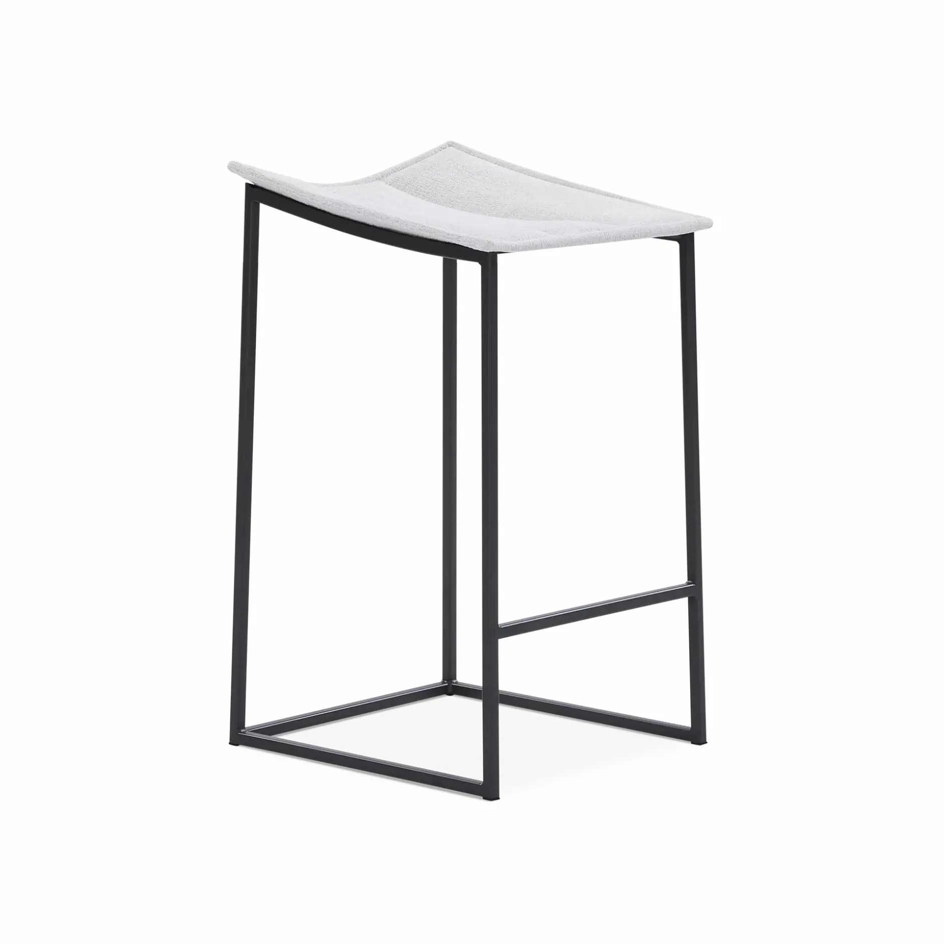 Bocca - Metal and Fabric Stool by Trica