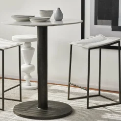 Bocca - Metal and Fabric Stool by Trica