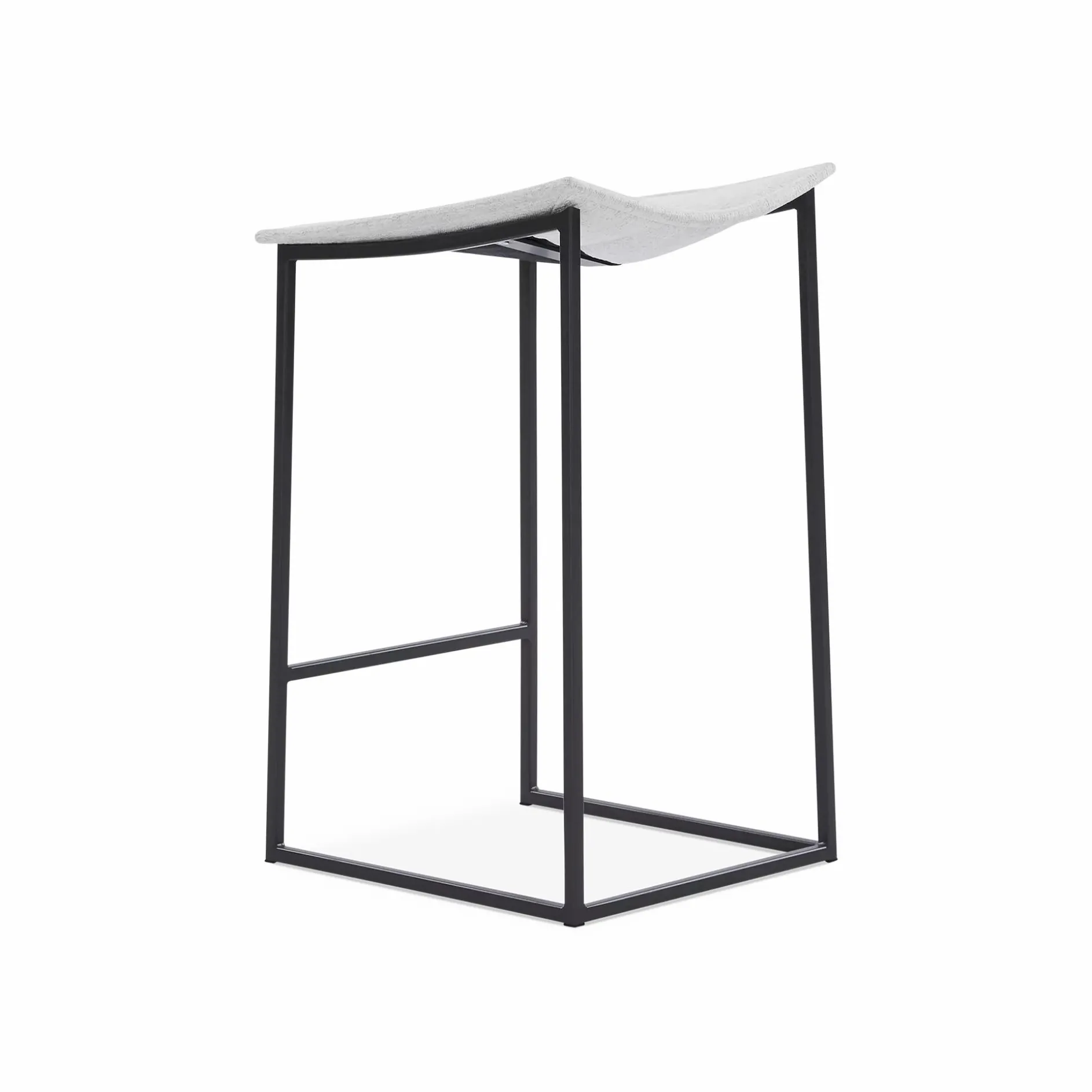 Bocca - Metal and Fabric Stool by Trica
