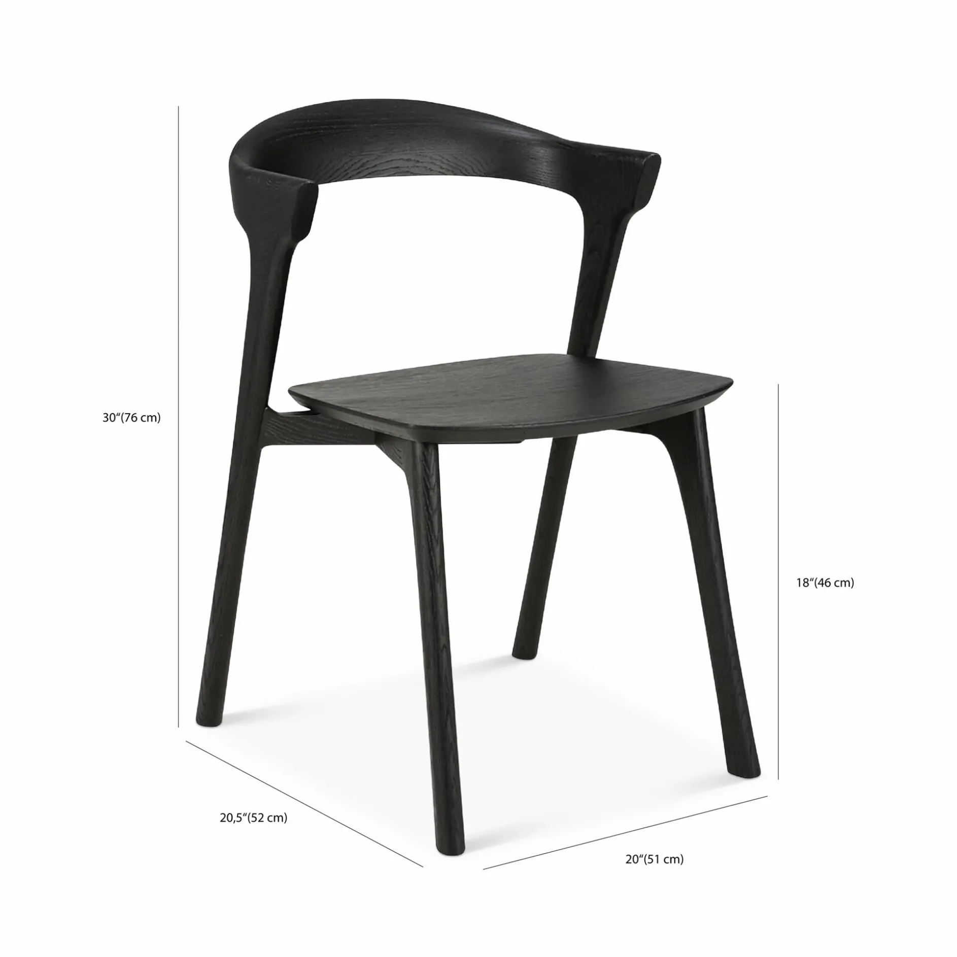 Bok - Solid Oak Dining Chair by Ethnicraft