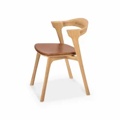 Bok - Solid Oak Dining Chair with Leather Cushion by Ethnicraft