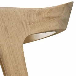 Bok - Solid Oak Dining Chair with Leather Cushion by Ethnicraft