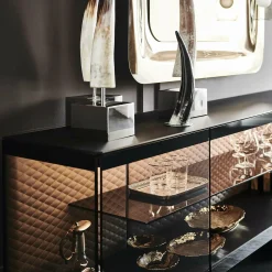 Boutique - Glass and Steel Sideboard by Cattelan Italia