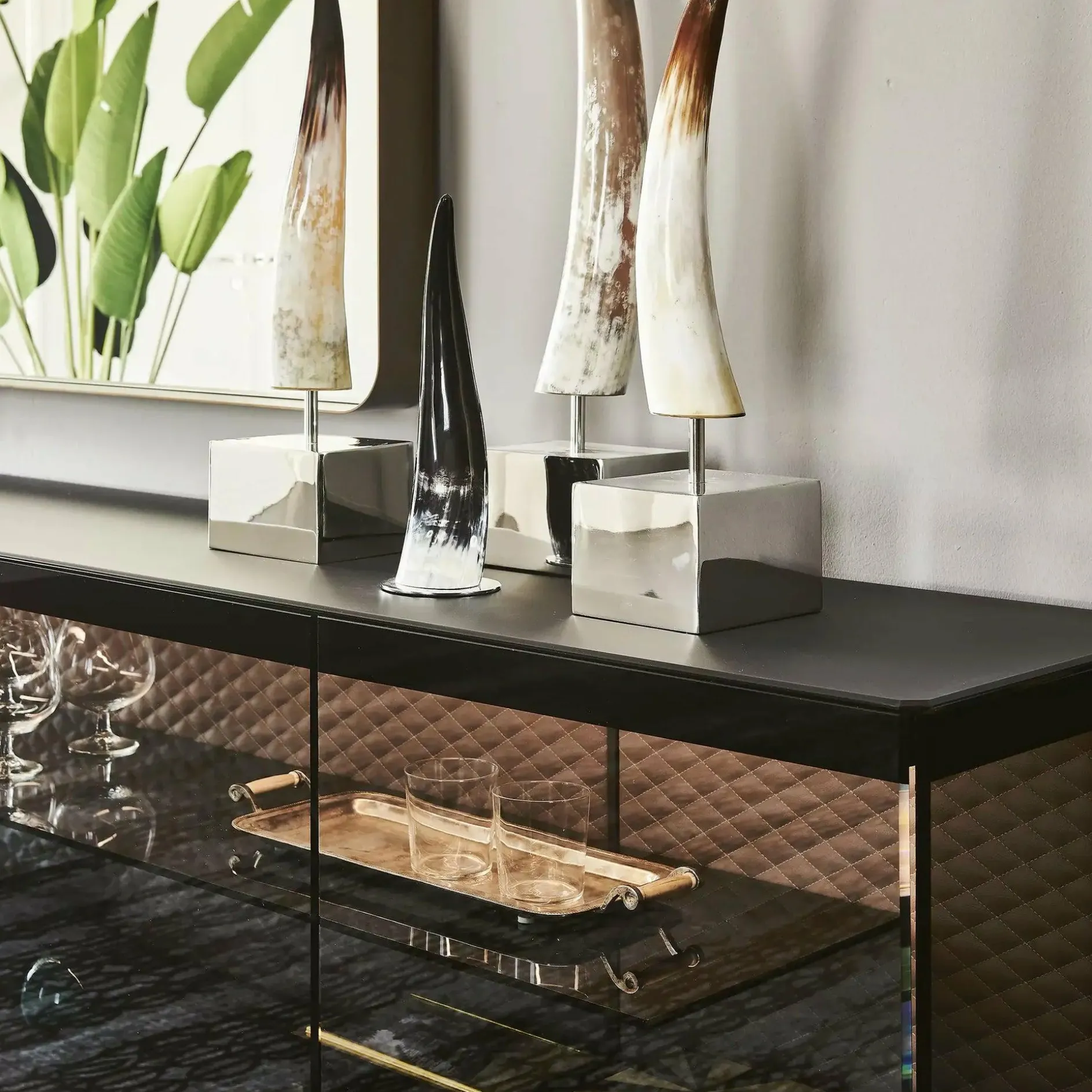 Boutique - Glass and Steel Sideboard by Cattelan Italia