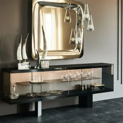 Boutique - Glass and Steel Sideboard by Cattelan Italia