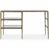 Bruna - Antique Brass and Glass Desk