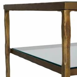 Bruna - Antique Brass and Glass Desk