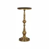 Calhoun - Antique Brass Pedestal Table by Four Hands