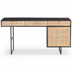 Carmel - Desk with Rattan Drawers