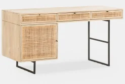 Carmel - Desk with Rattan Drawers