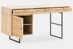 Carmel - Desk with Rattan Drawers