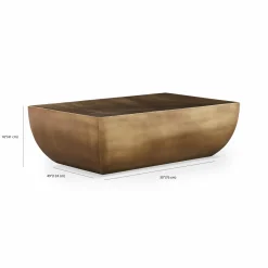 Caroline - Antique Brass Coffee Table