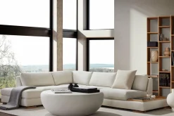 Cartago - Sectional Sofa with Tray Table by Furninova