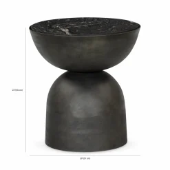 Corbett - Marble and Aluminium Side Table by Four Hands