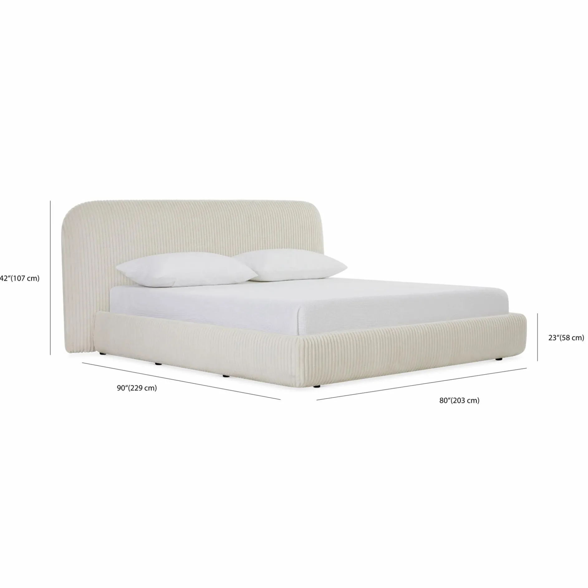 Corduroy - Upholstered Bed by Romano